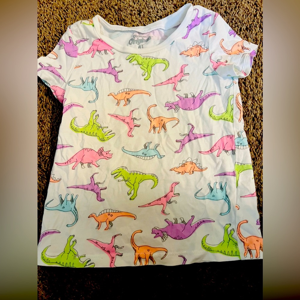 Oshkosh Kids Brightly Colored Dinosaur 🦕 Shirt 4T